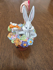 Warner Bros Bugs Bunny Limited Edition Signed Ceramic Floral Figurine 293/500 picture