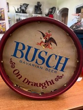 Busch Bavarian Beer Drum promo Man Cave Brewmania 13 x 5 Vintage Decor picture