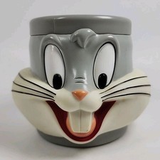 Vintage 1992 Looney Tunes Bugs Bunny Plastic 3D Mug Cup Warner Brothers picture