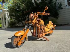 Vintage Wooden Model Harley Davidson Style Motorcycle  picture