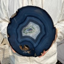 11.9lb Natural Lace Banded Agate Quartz Crystal Rough mineral specimens，Brazil picture