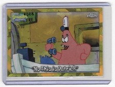 2025 Topps Chrome SpongeBob No This Is Patrick Gold Sapphire /50 picture