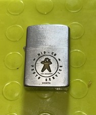 Vintage 1950-1954 Zippo Mid-Co Photo Service Lighter VG Cond 2 Sided Pat Pending picture