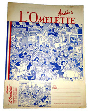 MENU w/ TODAYS SPECIAL ANDRE'S L'OMELETTE FRENCH RESTAURANT PALO ALTO CA 1954 picture