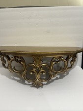 VTG Syroco Wall Decor Gold Resin Collectible Decor Shelf Hollywood Regency 26” L picture