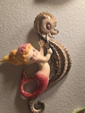 VINTAGE LEFTON MERMAID IN BERET RIDING SEAHORSE 6959 JAPAN MINT CONDITION picture