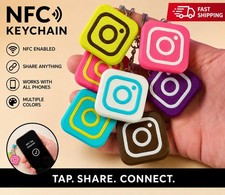 Custom NFC Social Media Keychain – 3D Printed picture
