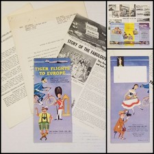 Vintage 1960s Flying Tiger Line Airline Lot Post-WWII Aviation Collectible picture