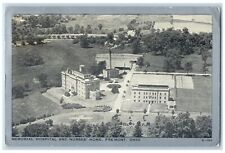 1939 Aerial View Memorial Hospital Nurses Home Building Fremont Ohio OH Postcard picture
