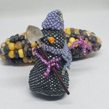 ZUNI BEADED SNOWMAN BY ANDREA LAAHTY NATIVE AMERICAN picture