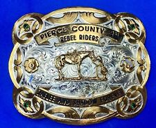 Rebel Riders Club Horse Show Montana Silversmiths Trophy Style belt buckle picture