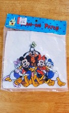 Vintage Disney Embroidered Iron-On Patch Mickey Minnie Donald Daisy Goofy Pluto picture