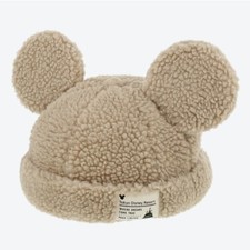 Japan Tokyo Disney Resort Cap Fluffy Beige Hat Cap Mickey 58cm 【US STOCK】 picture