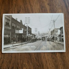 Lewiston Idaho Trolley Cars Street Scene Real Photo RPPC Early 1900s Main Street picture