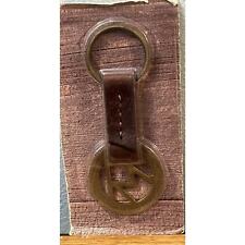 Marlboro Country Store Keychain Keyring Brass Logo Leather Strap New Vintage 90s picture