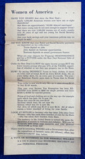 Vintage Anti Democratic Party Women of America 1940 Campaign Flyer Civil Rights picture