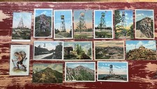 15 Vintage Adirondack ADK Fire Tower Postcards picture