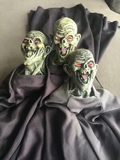 (3) Vintage Crypt Keeper Ghoul Hanging Halloween Eerie Scary Decoration-16” picture