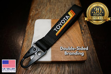 Vintage Toyota Heritage Stripes Keychain Lanyard, Metal Clip Key Ring Accessory picture