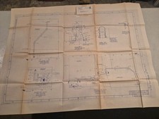 Vintage US Navy NAVSEA Blueprint Ship Engineering Drawing 5926286 picture