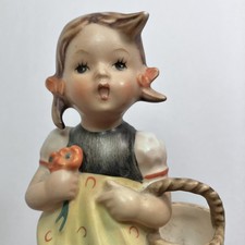 1960s HUMMEL Sister (Girl With Basket) / TMK-3 Bee Mark / BISQUE PORCELAIN / Wow picture