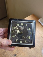 Westclox Wind-Up Alarm Clock Made In USA Black Metal Case. Parts only. (#1#) picture