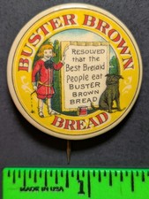 Vintage Buster Brown Bread Pinback Pin picture