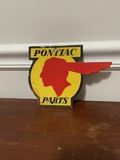Pontiac Parts Sign 8x6 Inches Old Advertisement Sign picture