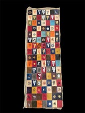112 Vintage 1900s College Pennant Tobacco Leather Patches Cigarette 42x15 picture