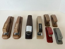 Lot of 8 Vintage Swingline Staplers - Cub, 747, Wood Grain, Wards Property picture