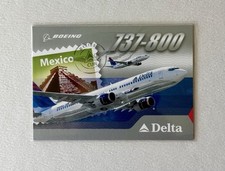 🔥 Vintage 2004 Delta Trading Card #16 Boeing 737-800 w/ holder picture