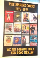 Vintage 1974 US Marine Corps Poster 1775-1975 Few Good Men Recruiting Mailer EGA picture