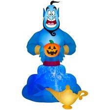 Gemmy Projection Airblown Inflatable Kaleidoscope Aladdin Genie Scene Disney (Bl picture