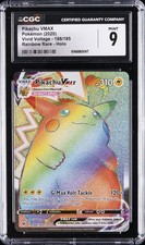 2020 POKEMON: SWORD & SHIELD #188/185 PIKACHU VMAX CGC 9 picture