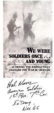 WE WERE SOLDIERS ONCE - LA DRANG Hal Moore & Joe Galloway 2 Signed Photo-Cards b picture