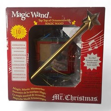 MR. CHRISTMAS MAGIC Wand SCENE LIGHTED ANIMATED AND MUSICAL ORNAMENT NIB 2011 picture