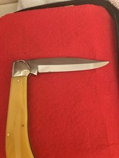 Vintage Case Tested Knife 1920-1940 Saddlehorn Beautiful Yellow Handle Excellent picture