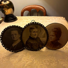 Victorian Ornate Portraits painted on tintypes 1853/1870’s picture
