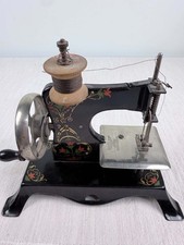 Antique Casige Toy Sewing Machine Germany Eagle Key Floral 1920s 1930s Beautiful picture