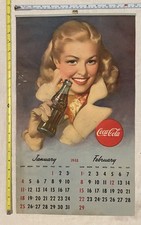 Vintage 1948 Coca Cola Wall Calendar - complete,   22