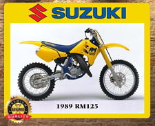 1989 - Suzuki - RM125 - Man Cave - Metal Sign 11 x 14 picture