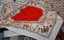 Vintage large rare, hard-to-find retro (1950s/60s) tablecloth, soft cotton blend picture