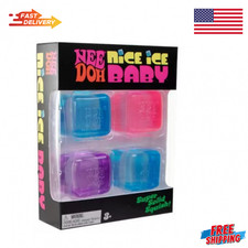 NeeDoh Nice Ice Baby 4-Pack Mini Cubes Authentic Squishy Fidget Stress Toy picture