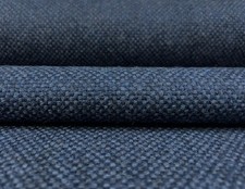 1.75 yd Maharam Firma Sealift Deep Blue MCM Woven Wool Upholstery Fabric picture