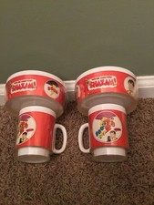 Vintage 1974 DC Comics Shazam Thermo-Serv 4 Piece Set Mugs & Bowls picture