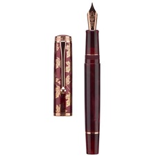 Hongdian N8S Acrylic Fountain Pen EF/F/M Nib + Converter Gray Green Red picture