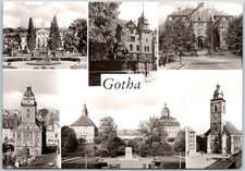Gotha Germany Historic Buildings and Landmarks Sepia Tone Real Photo Postcard picture