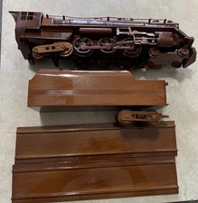 Vintage Mahogany Wood Hudson Steam Locomotive Model Train Display Office Desk picture