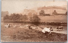 VINTAGE POSTCARD REAL PHOTO (RPPC) CHATSWORTH HOUSE DERBYSHIRE ENGLAND c. 1900 picture