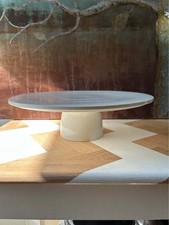 White Ceramic Pedestal Cake Stand picture